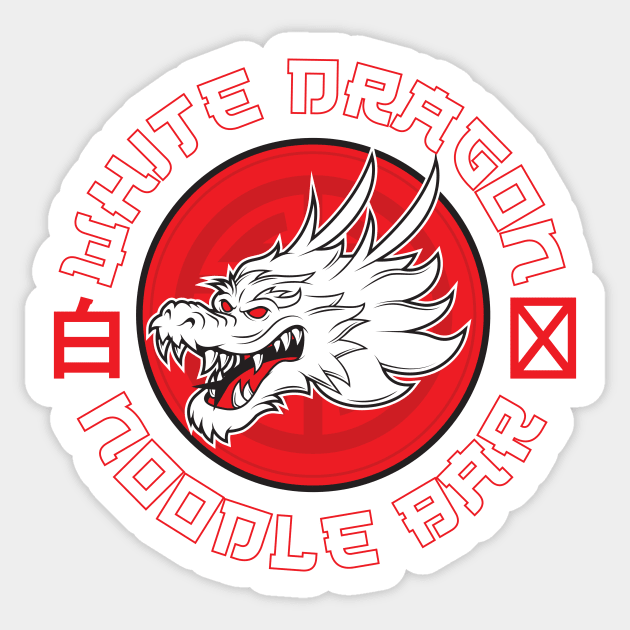 White Dragon Noodle Bar Sticker by Woah_Jonny